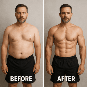 Real progress made through consistent use of progressive overload training.
