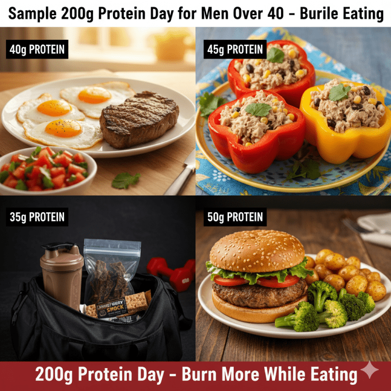200g protein meal plan for men over 40 thermic effect